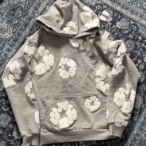 Denim Tears Gray and White Knit Sweater